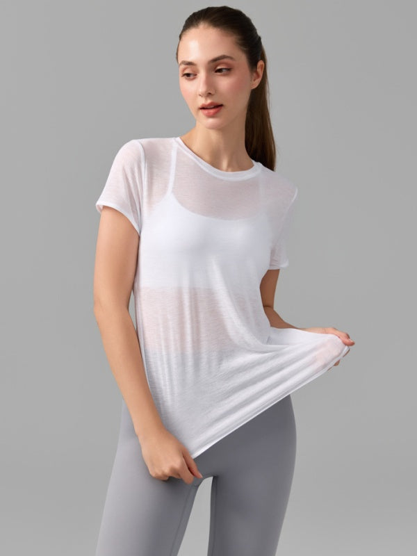 Flexvibe Quick Dry Fitness Cover-Up Cross Back Hollow Out Skin-Friendly