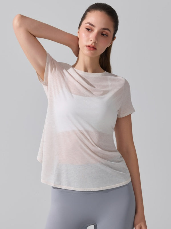Flexvibe Quick Dry Fitness Cover-Up Cross Back Hollow Out Skin-Friendly