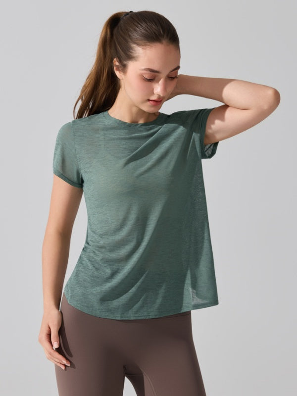 Flexvibe Quick Dry Fitness Cover-Up Cross Back Hollow Out Skin-Friendly