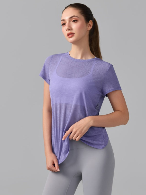 Flexvibe Quick Dry Fitness Cover-Up Cross Back Hollow Out Skin-Friendly