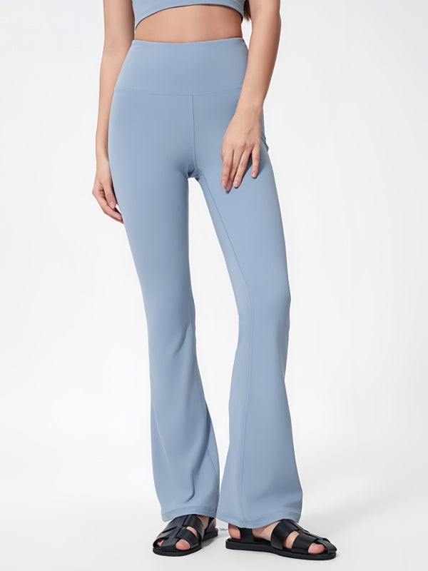 Flexvibe Flattering High Waisted Slightly Flared Yoga Pants - Butt Lifting Barely There for Gym