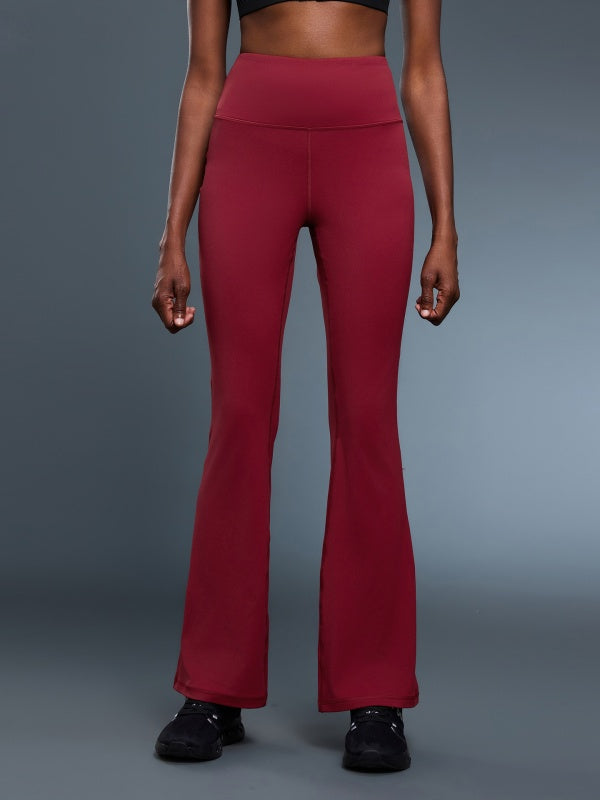 Flexvibe Flattering High Waisted Slightly Flared Yoga Pants - Butt Lifting Barely There for Gym