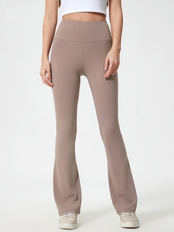 Flexvibe Flattering High Waisted Slightly Flared Yoga Pants - Butt Lifting Barely There for Gym