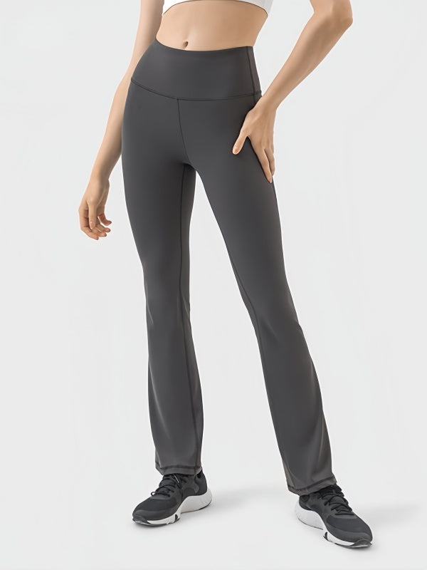 Flexvibe Flattering High Waisted Slightly Flared Yoga Pants - Butt Lifting Barely There for Gym