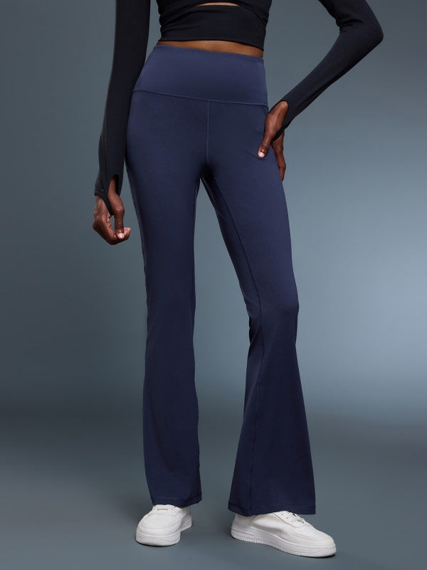 Flexvibe Flattering High Waisted Slightly Flared Yoga Pants - Butt Lifting Barely There for Gym