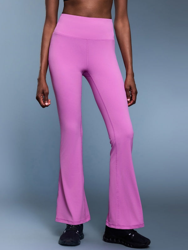 Flexvibe Flattering High Waisted Slightly Flared Yoga Pants - Butt Lifting Barely There for Gym