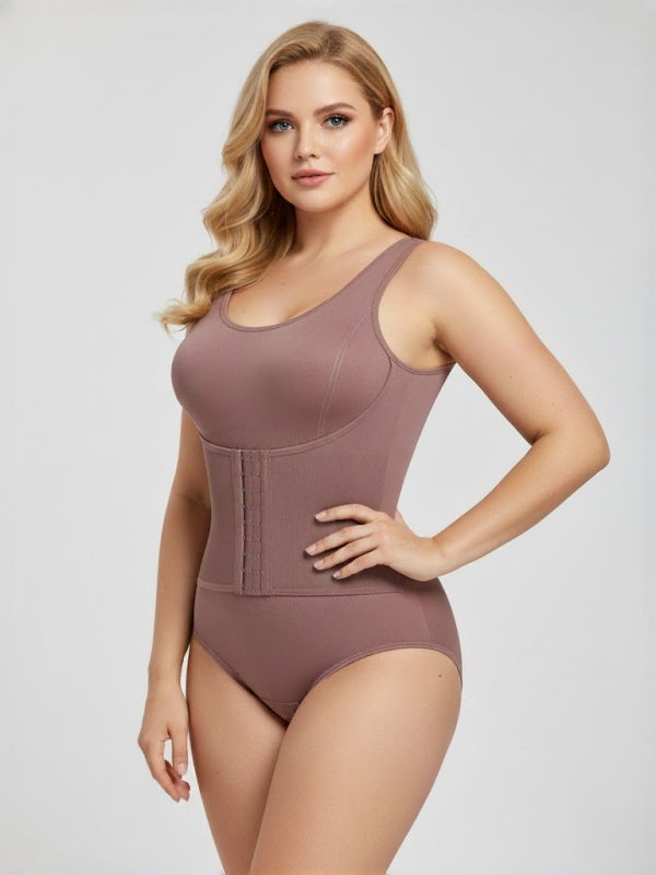Flexvibe Plus-Size One-Piece Shapewear S-3XL - Slimming Tummy Control Breathable Seamless