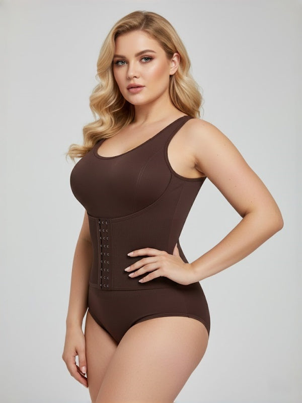 Flexvibe Plus-Size One-Piece Shapewear S-3XL - Slimming Tummy Control Breathable Seamless