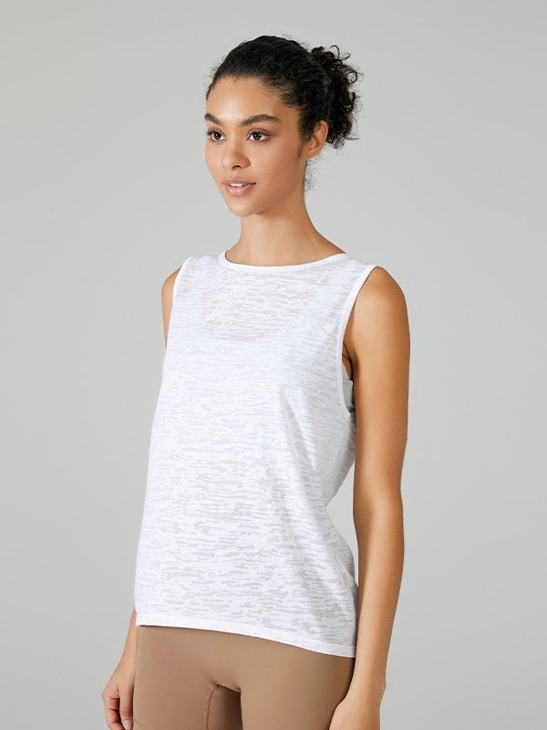 Flexvibe Sleeveless Quick Dry Smock Loose Lightweight Open Back Gym Wear