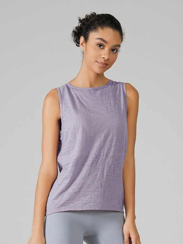 Flexvibe Sleeveless Quick Dry Smock Loose Lightweight Open Back Gym Wear