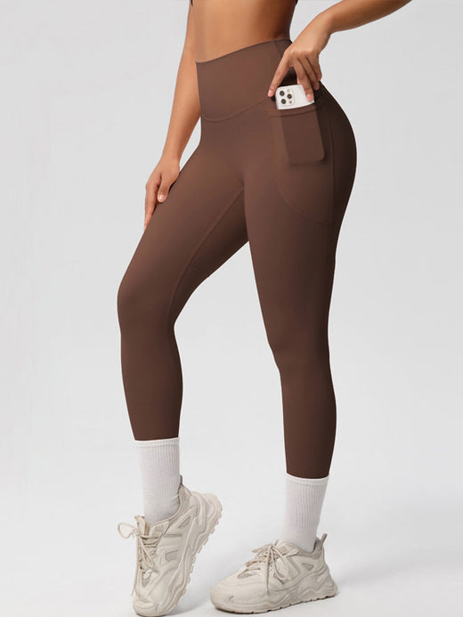 Flexvibe High Waisted Double-Sided Brushed Yoga Leggings | Side Pockets, High Elastic, 10 Colors, S–XL