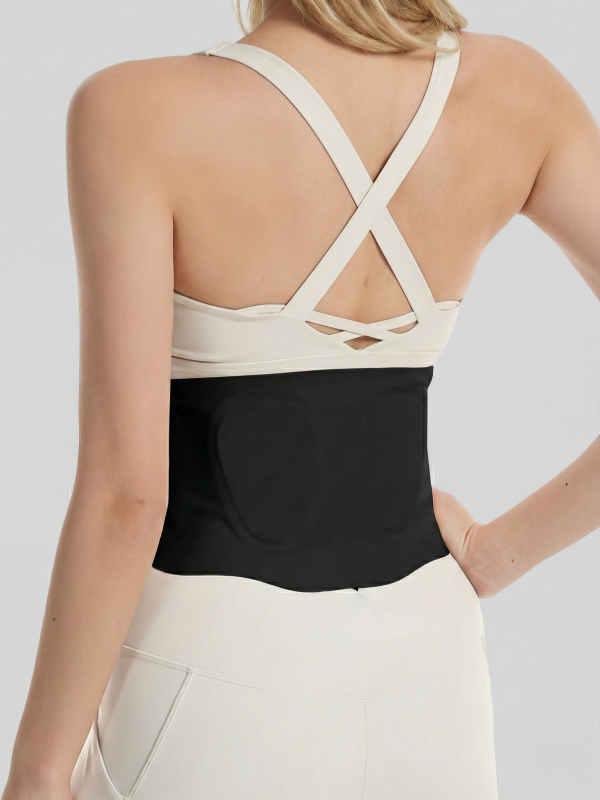 Flexvibe Dual Conical Sports Lumbar Belt - Thin Invisible Adjustable Velcro Sedentary Support