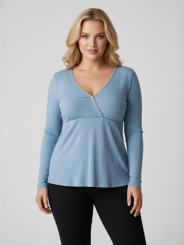 Flexvibe Maternity Nursing Top - Soft Breathable Easy Access Postpartum Pregnancy Daily Wear