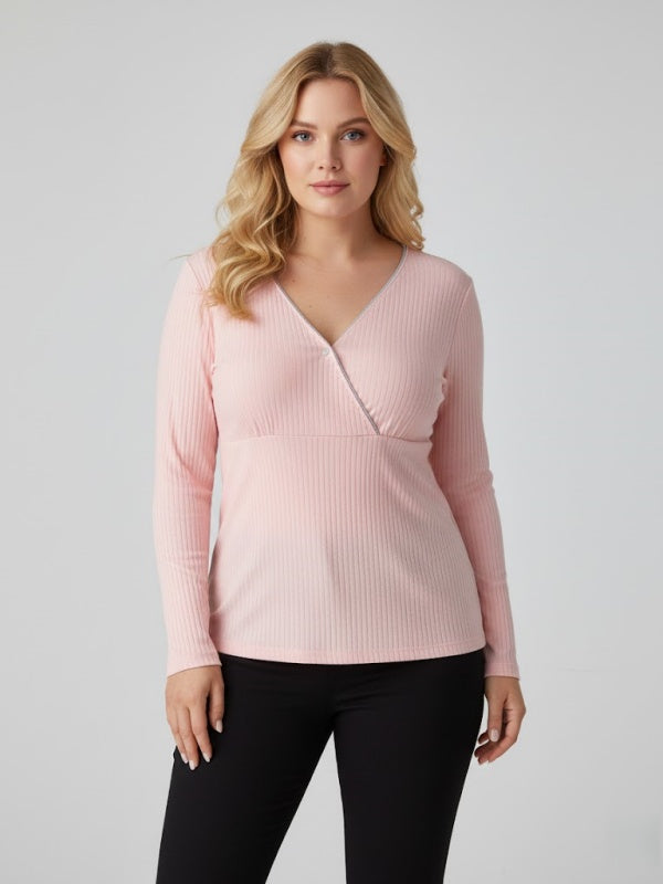 Flexvibe Maternity Nursing Top - Soft Breathable Easy Access Postpartum Pregnancy Daily Wear