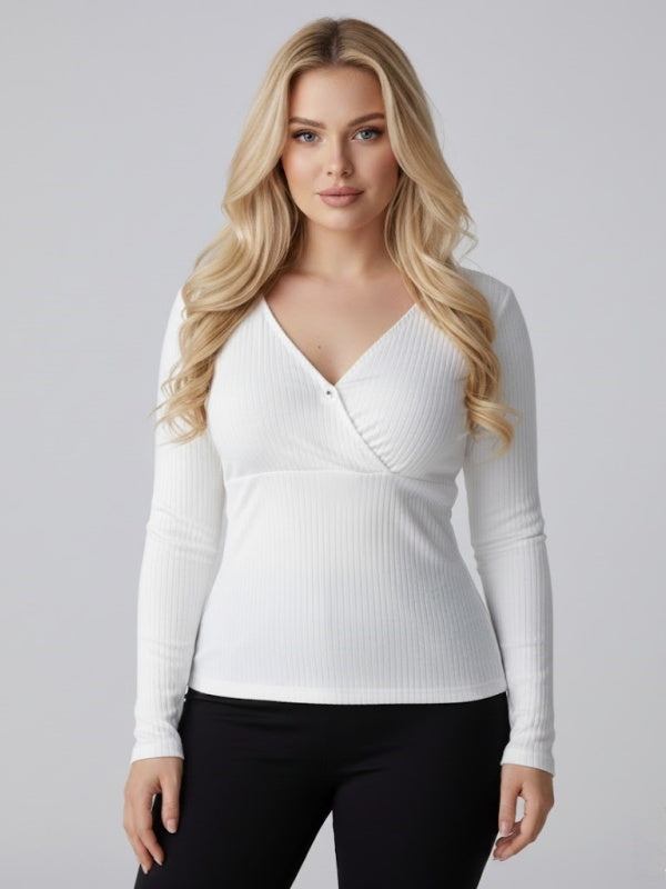 Flexvibe Maternity Nursing Top - Soft Breathable Easy Access Postpartum Pregnancy Daily Wear