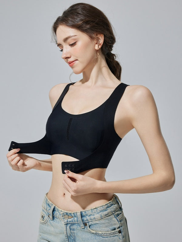 Flexvibe Wirefree Racerback Bra Front Closure - Comfortable Shaping Breathable Everyday