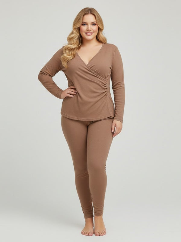 Flexvibe Maternity Thermal Underwear Set - Warm Soft Breathable Pregnancy Daily Wear