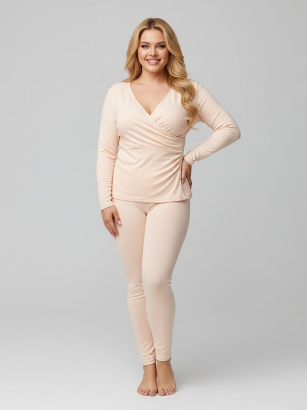 Flexvibe Maternity Thermal Underwear Set - Warm Soft Breathable Pregnancy Daily Wear