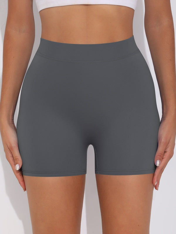 Flexvibe Brushed V-Waist Ruched Yoga Shorts - Tummy Control Butt Lifting Gym Wear