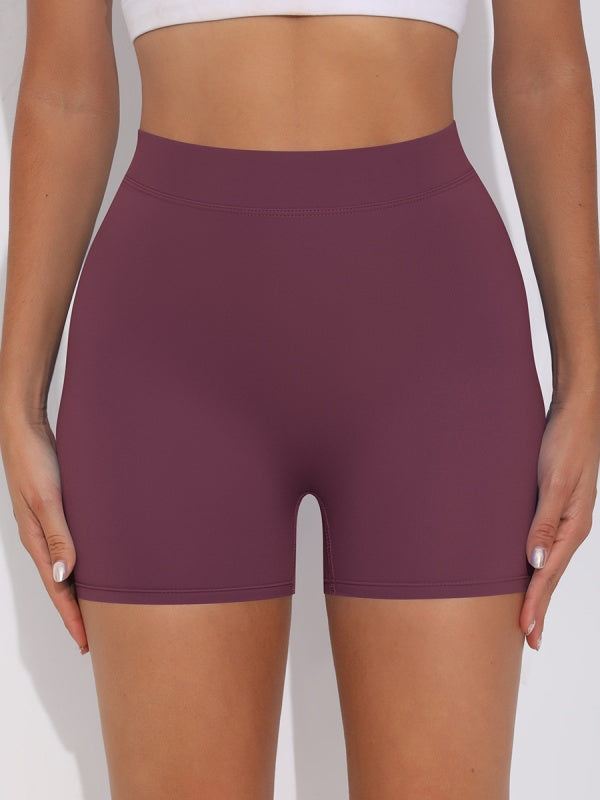 Flexvibe Brushed V-Waist Ruched Yoga Shorts - Tummy Control Butt Lifting Gym Wear