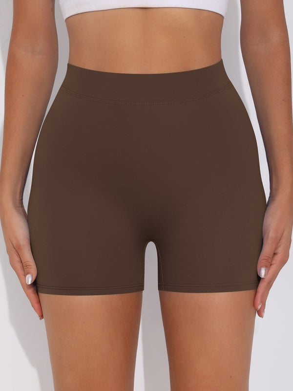 Flexvibe Brushed V-Waist Ruched Yoga Shorts - Tummy Control Butt Lifting Gym Wear