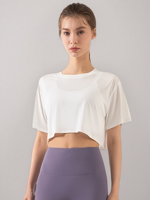 Flexvibe Modal Loose Crop Cover-Up | 70% Modal, Drop Shoulder, Breathable, 4 Colors, S–XL