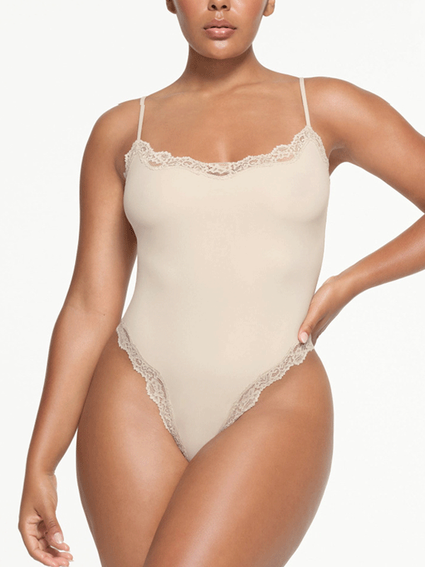 Flexvibe Lace Trim One-Piece Shapewear S-3XL - Seamless Tummy Control Daily Shaping