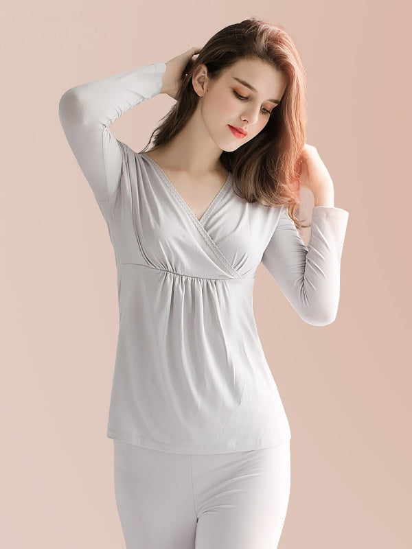 Flexvibe Maternity Thermal Set - Warm Soft Breathable Comfortable Pregnancy Daily Wear