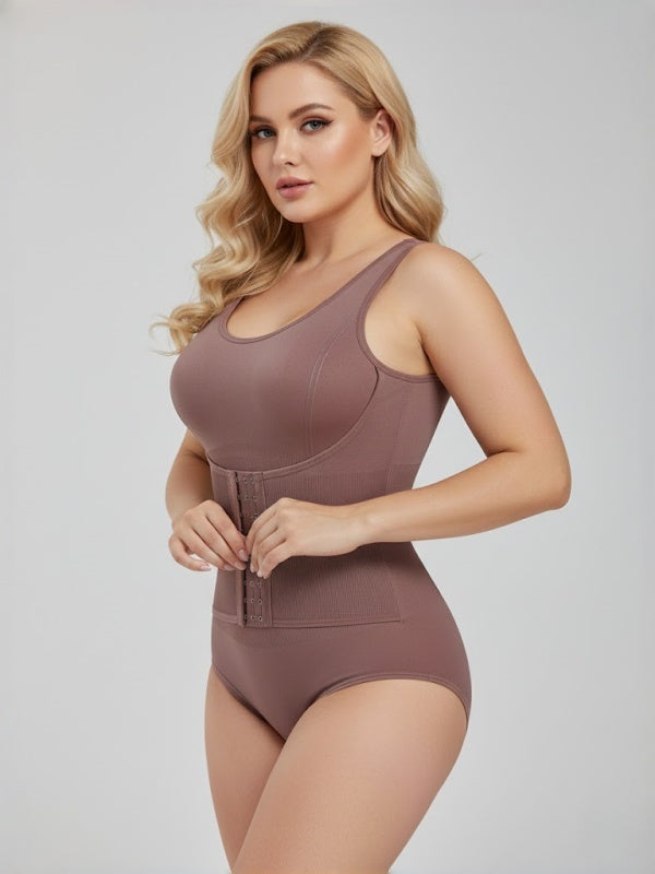 Flexvibe Plus-Size Enhanced Hook-and-Eye Shapewear S-3XL - Slimming Tummy Control Breathable