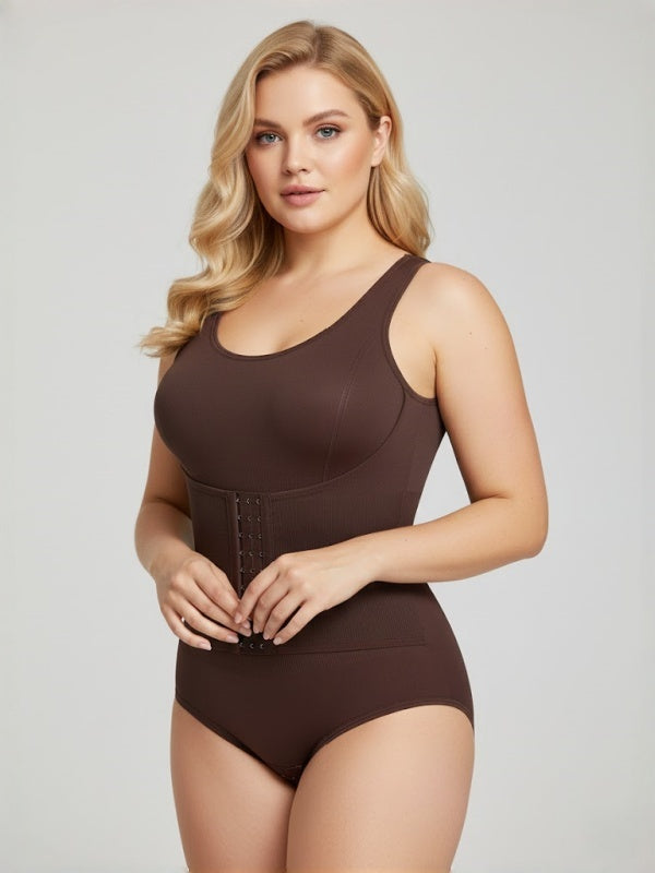 Flexvibe Plus-Size Enhanced Hook-and-Eye Shapewear S-3XL - Slimming Tummy Control Breathable