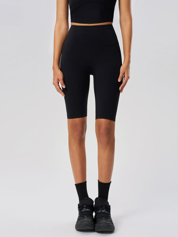 Flexvibe High-Waisted 5/8 Yoga Shorts - Tummy Control Butt Lifting Antibacterial Gym