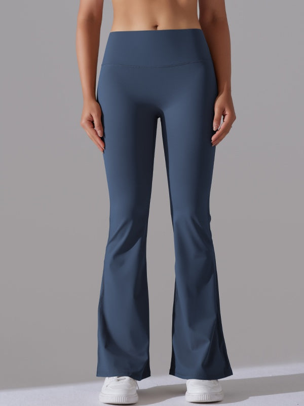Flexvibe Versatile Solid Color Flare Yoga Pants - High Waisted Moisture Wicking Double-Brushed