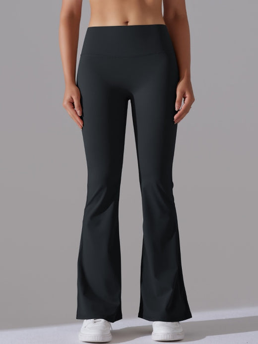 Flexvibe Versatile Solid Color Flare Yoga Pants - High Waisted Moisture Wicking