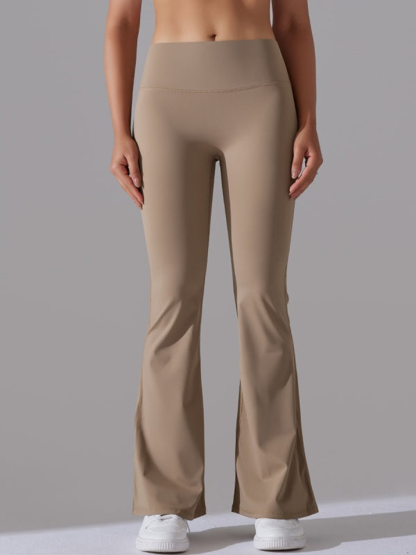 Flexvibe Versatile Solid Color Flare Yoga Pants - High Waisted Moisture Wicking Double-Brushed