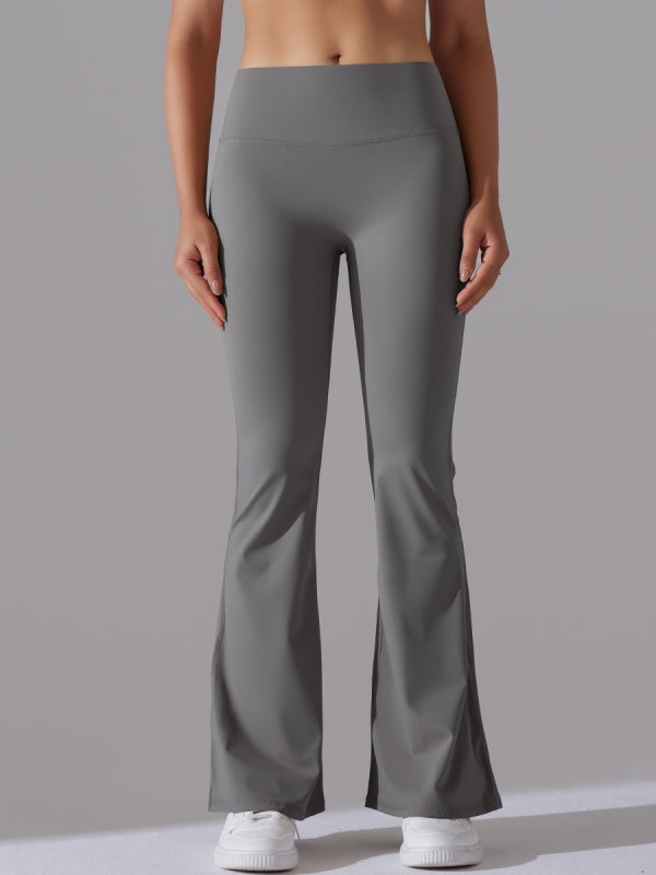 Flexvibe Versatile Solid Color Flare Yoga Pants - High Waisted Moisture Wicking Double-Brushed