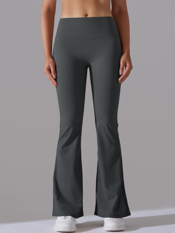 Flexvibe Versatile Solid Color Flare Yoga Pants - High Waisted Moisture Wicking Double-Brushed