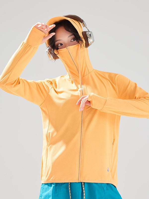 Flexvibe Women's Ice Silk Sun Protection Clothing, Lightweight & Breathable Outdoor UV Protection Jacket for Summer