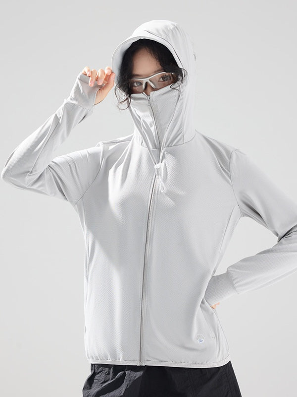 Flexvibe Women's Ice Silk Sun Protection Clothing, Lightweight & Breathable Outdoor UV Protection Jacket for Summer