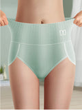 Flexvibe High-Waisted Women's Tummy Control Butt Lifting Underwear, Breathable Solid Color Shaping Briefs
