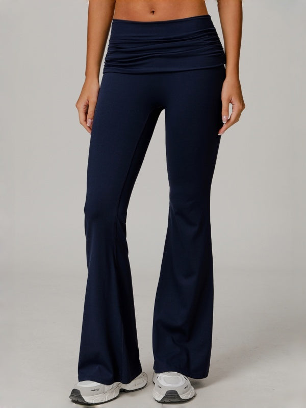 Flexvibe High Waisted Butt Lifting Wide Leg Yoga Pants - Naked Feel Quick Dry Tummy Control