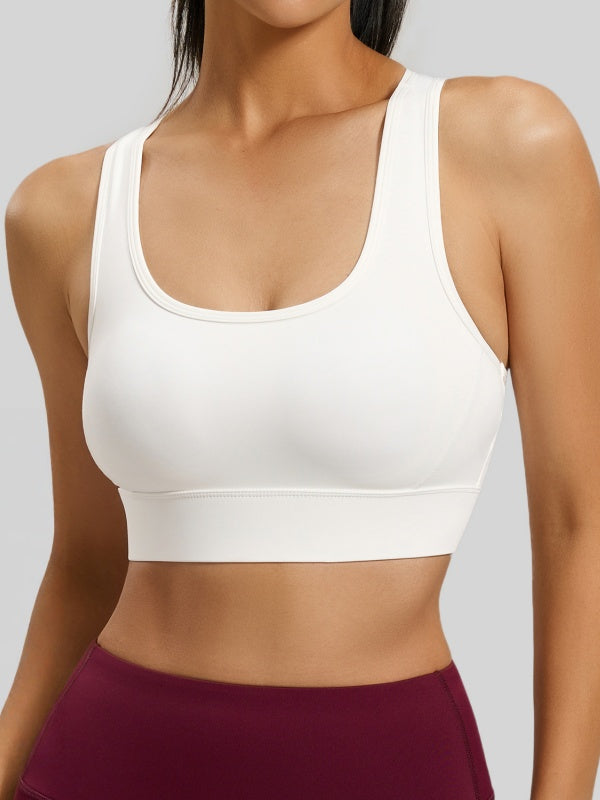 Flexvibe Non-Slip Halter Neck Back Support Bra - Wireless Comfortable Gym Yoga Top