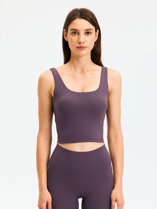 Flexvibe U-Back Yoga Tank Top - Breathable Moisture-Wicking Non-Slip Gym Workout Top