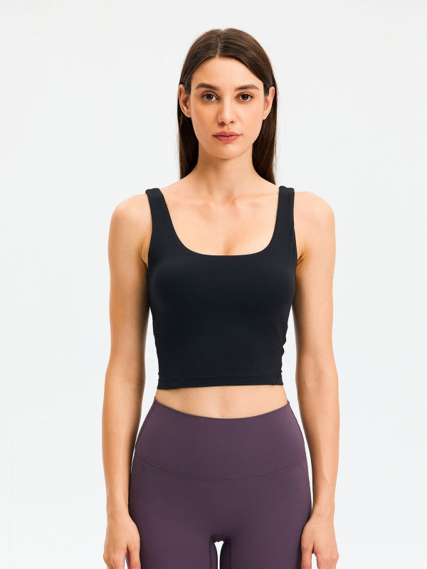 Flexvibe U-Back Yoga Tank Top - Breathable Moisture-Wicking Non-Slip Gym Workout Top