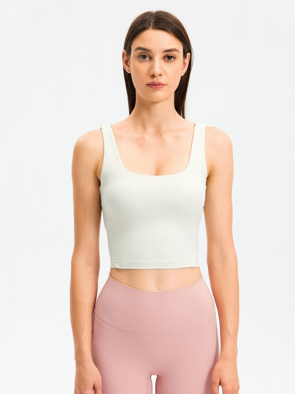 Flexvibe U-Back Yoga Tank Top - Breathable Moisture-Wicking Non-Slip Gym Workout Top