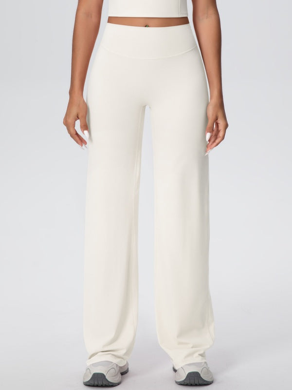 Flexvibe High Waisted Wide Leg Yoga Pants - Buttery Soft Tummy Control Inclusive Fit for Gym