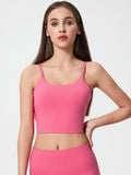 Flexvibe Backless Shockproof Sports Bra - Thin Straps Padded Cups High Elastic