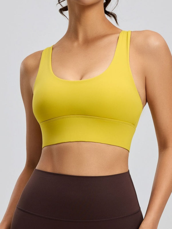 Flexvibe Wireless High Elastic Sports Bra - Moisture-Wicking Breathable Gym Yoga Workout Bra
