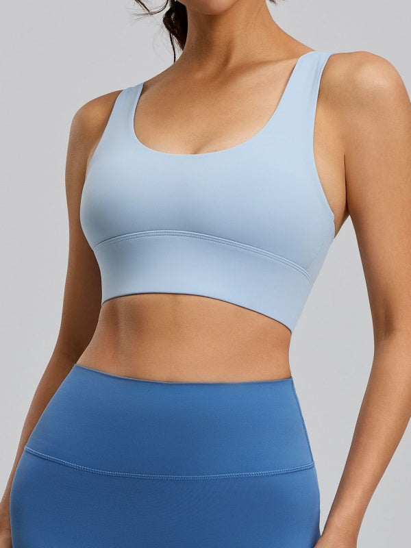 Flexvibe Wireless High Elastic Sports Bra - Moisture-Wicking Breathable Gym Yoga Workout Bra