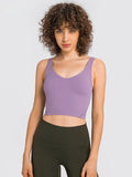 Flexvibe Backless Sports Bra - Wide Straps V-Neck Removable Padded Cups High Elastic