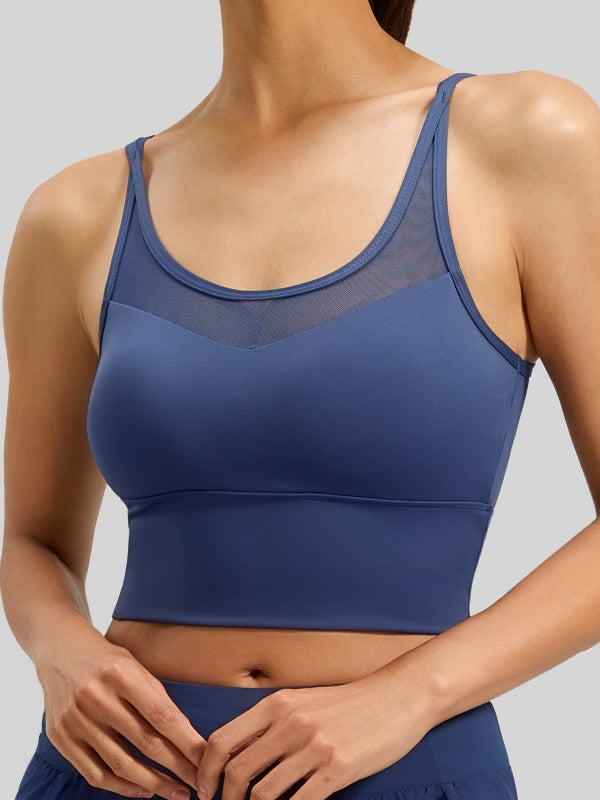 Flexvibe Push-Up Crisscross Back Sports Bra - Shockproof Elastic Removable Pads Gym Daily Wea